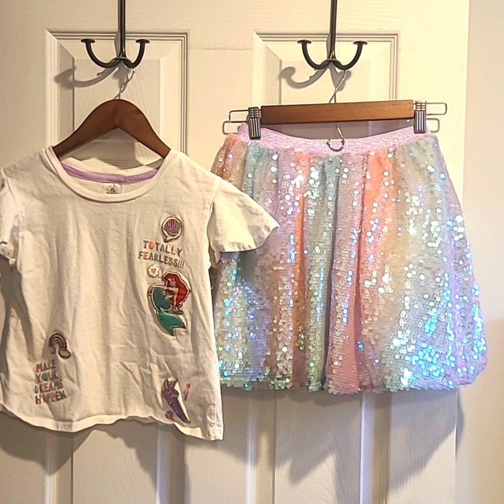 Disney Ariel top with Skirt size 9/10